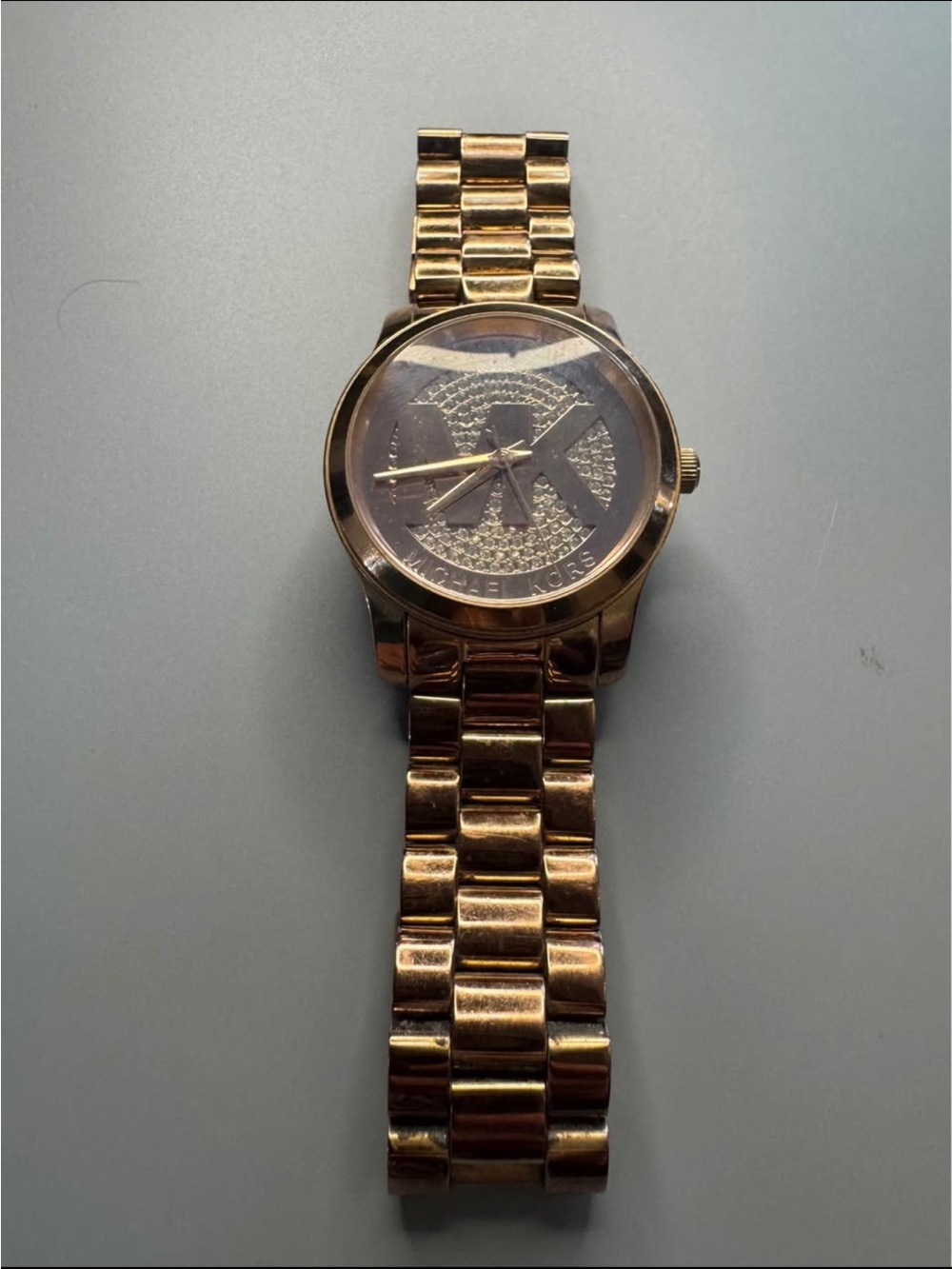 Michael Kors Rose Gold Bracelet Watch with MK Logo Dial